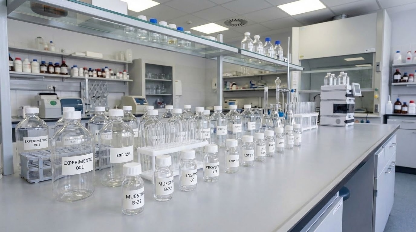 Botellas para análisis de muestras